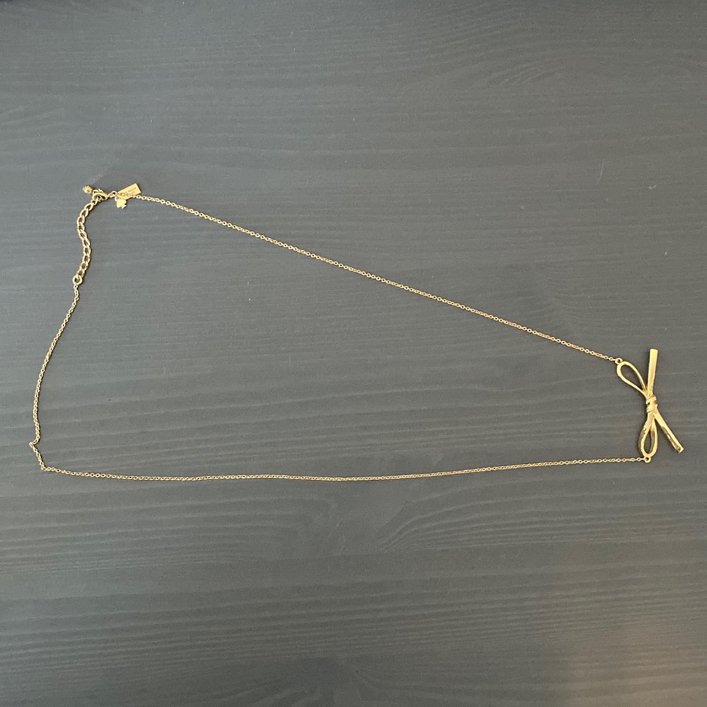 Kate Spade gold bow necklace